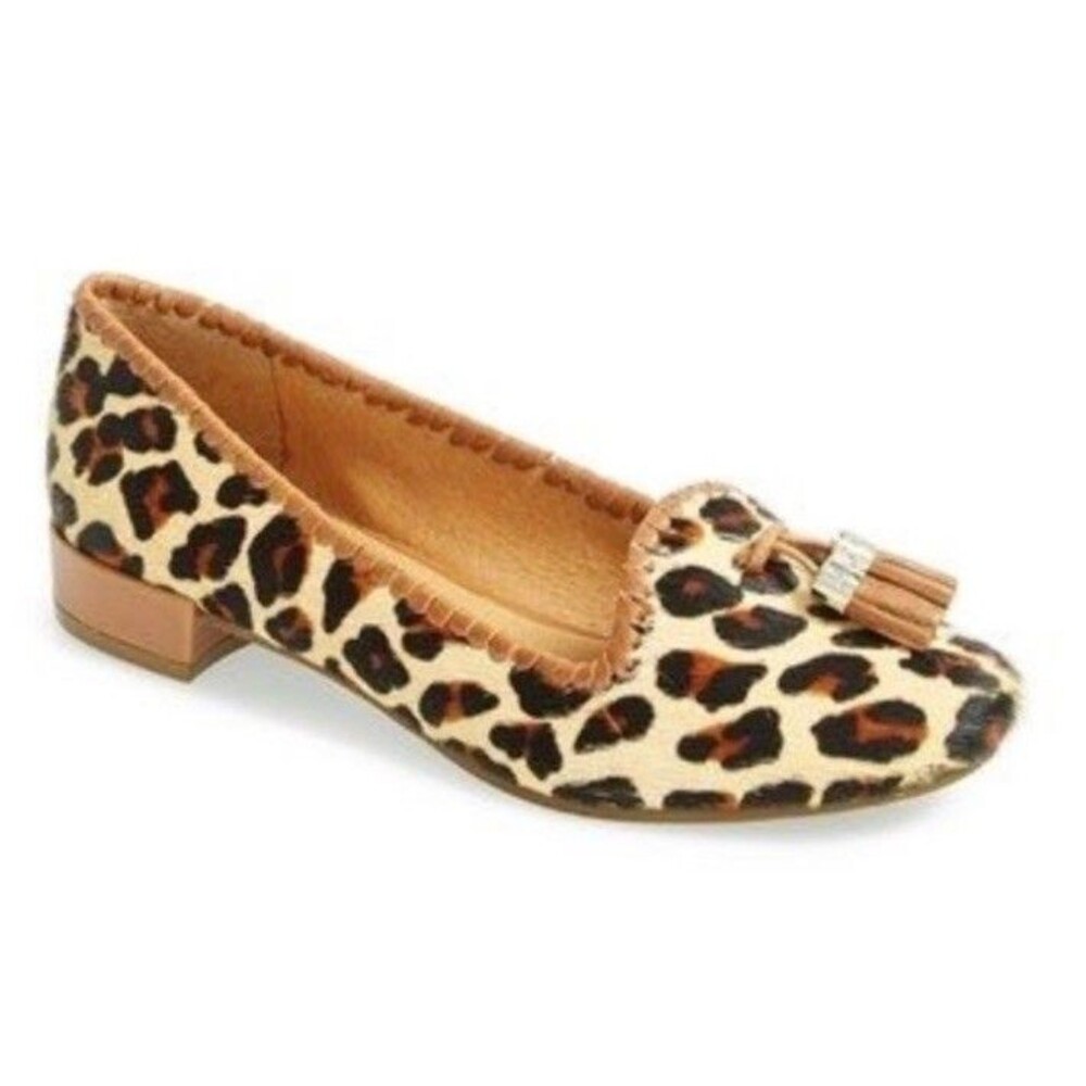 Jack Rogers Calfhair Animal Print Loafers Sz 8.5